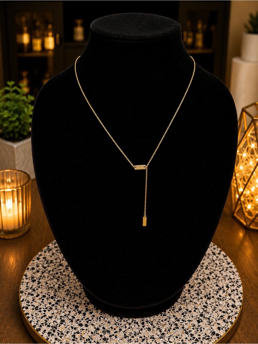 Gold Dainty Y-Lariat Necklace - Women Jewelry